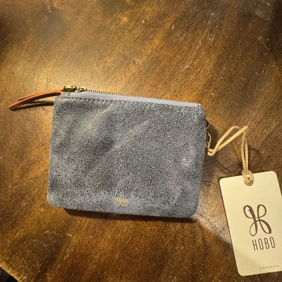 Double Zip Coin Pouch In Buffed Leather - Picture 4 of 5